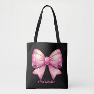 Hübsche rosa Schleife Tote Bag Tasche