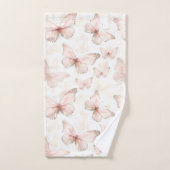Hübsche rosa Schmetterlinge   Badhandtuch Set (Handtuch)