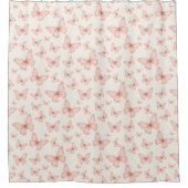 Hübsche rosa Schmetterlinge Duschvorhang (Vorderseite)