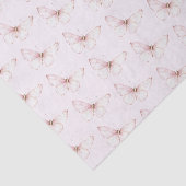Hübsche rosa Schmetterlinge Geburtstag Seidenpapier (Ausschnitt)