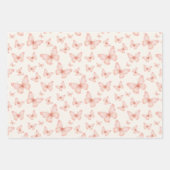 Hübsche rosa Schmetterlinge Geschenkpapier Set (Vorderseite 3)