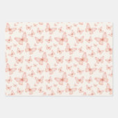 Hübsche rosa Schmetterlinge Geschenkpapier Set (Vorderseite 2)