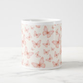 Hübsche rosa Schmetterlinge Jumbo-Tasse (Vorderseite)