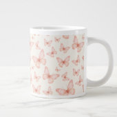 Hübsche rosa Schmetterlinge Jumbo-Tasse (Rechts)