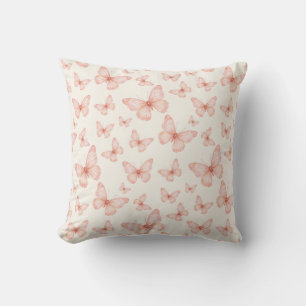 Hübsche rosa Schmetterlinge Kissen