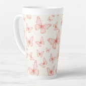 Hübsche rosa Schmetterlinge Milchtasse (Linke Ecke)