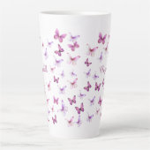 Hübsche rosa Schmetterlinge mit individuellem Name Milchtasse (Vorderseite)