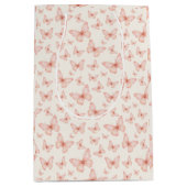 Hübsche rosa Schmetterlinge Mittlere Geschenktüte (Vorderseite)