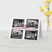 Hübsche rosa Schmetterlinge und Fotos Muttertag Karte (Gelbe Blume)