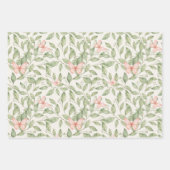 Hübsche rosa Schmetterlinge und grünes Blattwerk Geschenkpapier Set (Vorderseite 3)