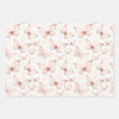 Hübsche Rosa Schmetterlinge zum Geburtstag Geschenkpapier Set (Vorderseite 3)
