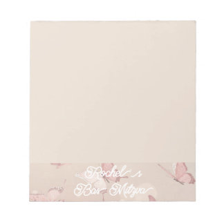 Hübsche rosa Schmetterlings-Party-Geschenktüten Notizblock