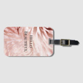 Hübsche Rosa Schwarze Rose Glam Zebra Tierdruck Gepäckanhänger (Vorderseite (Horizontal))