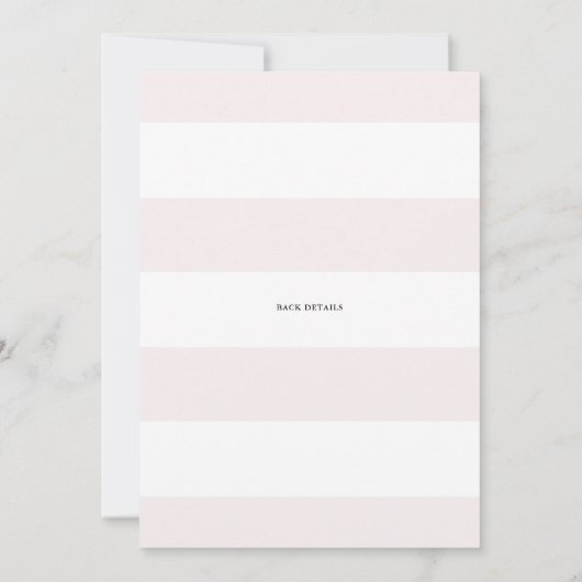 Hübsche rosa Script Virtual Showfunktion | BRAUTPA Einladung (Rückseite)