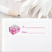 Hübsche rosa silberne Bogen-Geschenk-Weihnachten (Insitu)