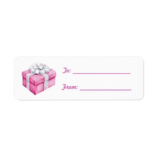 Hübsche rosa silberne Bogen-Geschenk-Weihnachten (Vorne)