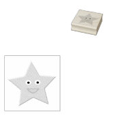 Hübsche Rosa-Star-Briefmarke Gummistempel (Stempel)