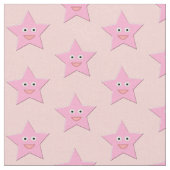 Hübsche rosa Star-Serienstoffe Stoff (Nahaufnahme)