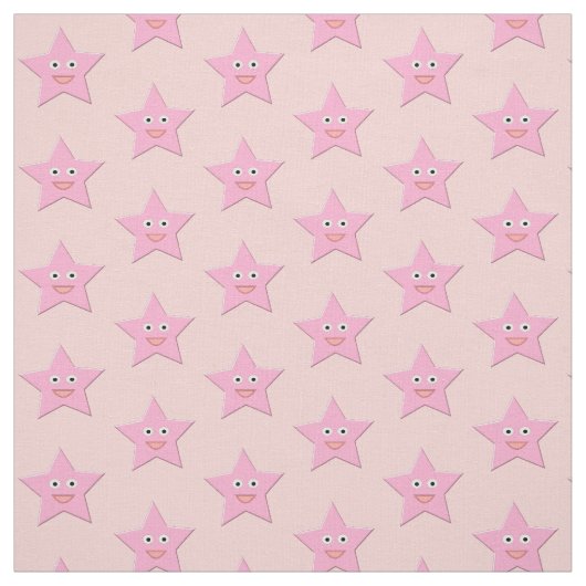 Hübsche rosa Star-Serienstoffe Stoff (Muster)