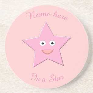 Hübsche Rosa-Star-Untersetzer Sandstein Untersetzer