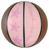 Hübsche, rosa Sterne Basketball (Vertikal)
