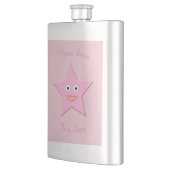 Hübsche rosa Sterne-Flaschen Flachmann (Links)