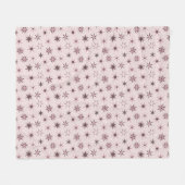 Hübsche rosa Sterne - Muster. Fleecedecke (Vorderseite (Horizontal))