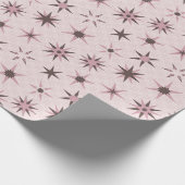 Hübsche rosa Sterne - Muster. Geschenkpapier (Ecke)
