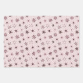 Hübsche rosa Sterne - Muster. Geschenkpapier Set (Vorderseite 3)
