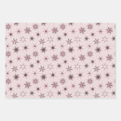 Hübsche rosa Sterne - Muster. Geschenkpapier Set (Vorderseite 2)