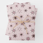 Hübsche rosa Sterne - Muster. Geschenkpapier Set (Beispiel)