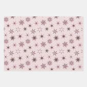 Hübsche rosa Sterne - Muster. Geschenkpapier Set (Vorderseite)