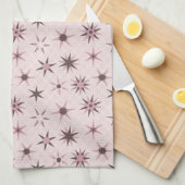 Hübsche rosa Sterne - Muster. Geschirrtuch (Viertel Falte)