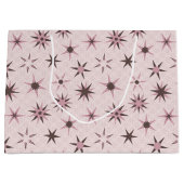 Hübsche rosa Sterne - Muster. Große Geschenktüte (Vorderseite)