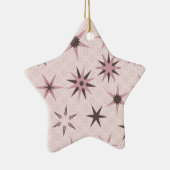 Hübsche rosa Sterne - Muster. Keramik Ornament (Rechts)