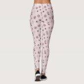 Hübsche rosa Sterne - Muster. Leggings (Rückseite)