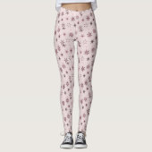Hübsche rosa Sterne - Muster. Leggings (Vorderseite)