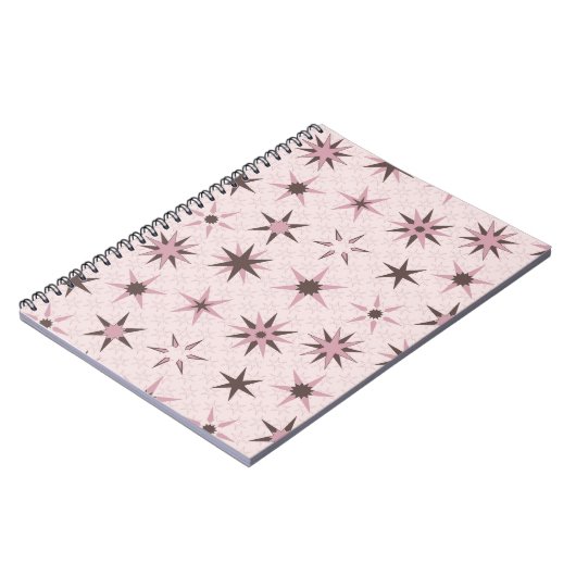 Hübsche rosa Sterne - Muster. Notizblock (Linke Seite)
