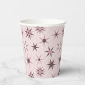 Hübsche rosa Sterne - Muster. Pappbecher (Rechts)