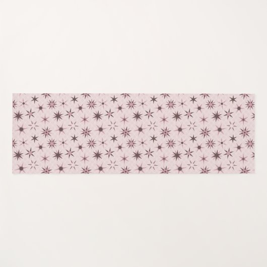 Hübsche rosa Sterne - Muster. Yogamatte (Vorderseite (Horizontal))