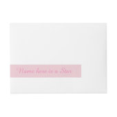 Hübsche rosa-sternförmige Labels Rundum-Adressaufkleber (Vorderseite)