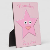 Hübsche rosa-sternförmige Tafel Fotoplatte (Seite)