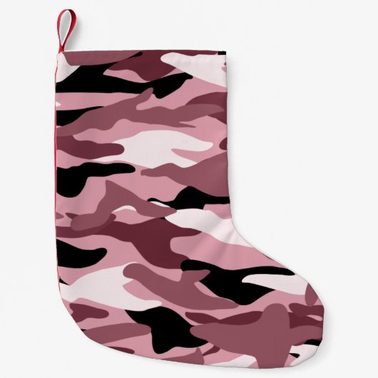 Hübsche rosa Tarnung Kleiner Weihnachtsstrumpf (Vorderseite)