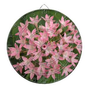 Hübsche rosa tropische Blume Dart Board Dartscheibe