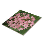 Hübsche, rosa tropische Blume Tile Fliese (Seite)