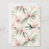 Hübsche Rosa Tropische Orchideen-Blume Hochzeit Einladung (Rückseite)