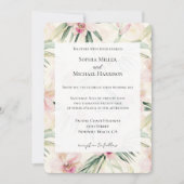 Hübsche Rosa Tropische Orchideen-Blume Hochzeit Einladung (Vorderseite)