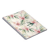 Hübsche rosa tropische Orchideen-Blume Notizblock (Rechte Seite)