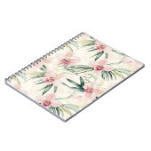 Hübsche rosa tropische Orchideen-Blume Notizblock (Linke Seite)