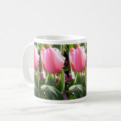 Hübsche rosa Tulpe-Tasse Kaffeetasse (Vorderseite Links)